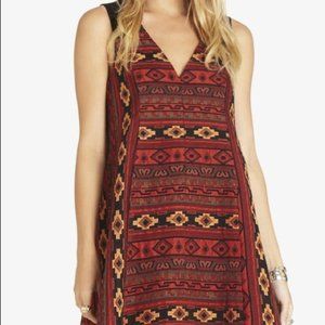 BCBG  Woven Tribal Jacquard Jumper Dress